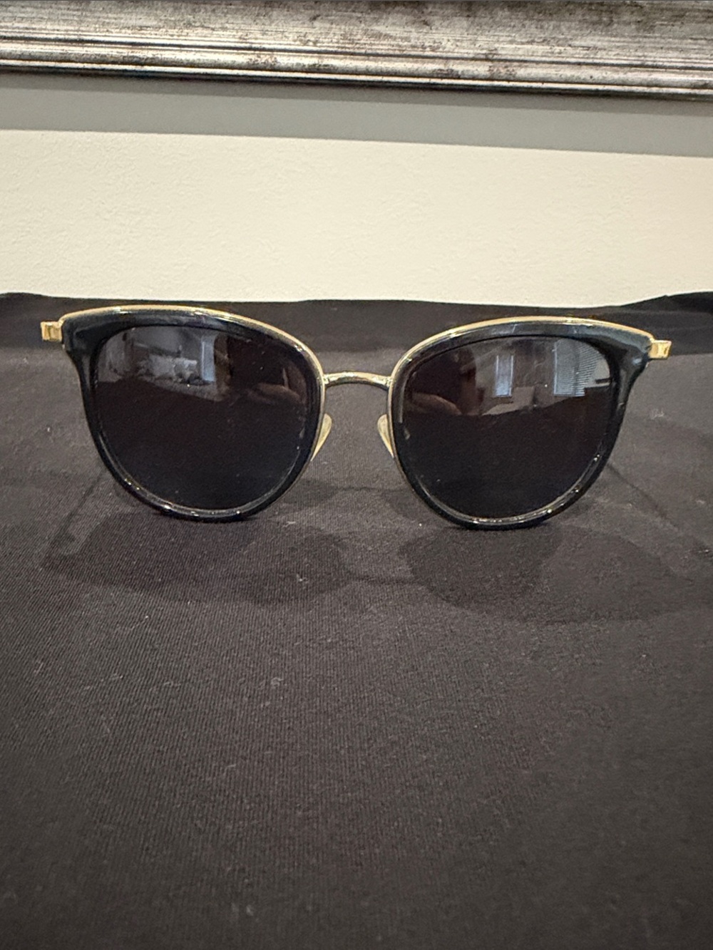 Michael Kors Black Sunglasses with Gold Accents